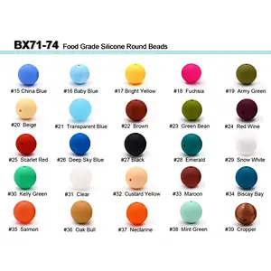 Amazon top sellers BPA free safe soft 12MM bead molars chewable silicone round beads DIY necklace jewelry accessories  for baby