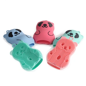 Multifunctional Soft Silicone facial Cleaning Brush  Bath  facial equipment Cartoon Bath Brush  Brush baby Shower Care hair