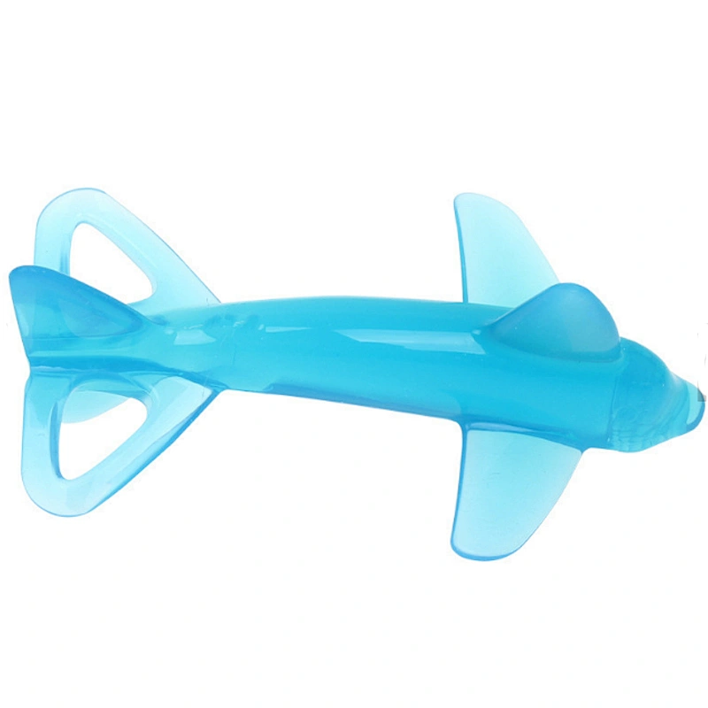 BPA free Safety Food Grade Silicone Baby Teething Toy Shark Teether
