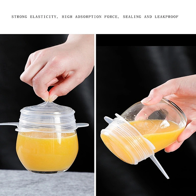 2020 Amazon top sellers  elastic stretchable seal leakproof healthy food grade silicone fresh cover for kitchen
