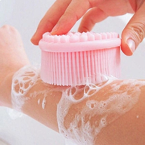 2020 Amazon top sellers soft durable flexible waterproof food-grade silicone bath brush for baby for bath