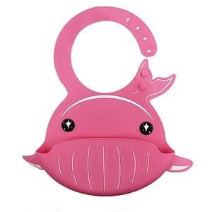 New Design Silicon Waterproof Baby Bibs for Girls and Boys with Catcher