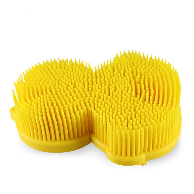 Multifunctional Soft face  Silicone baby bath  brush dish brush  baby Shower Care cartoon toilet brush