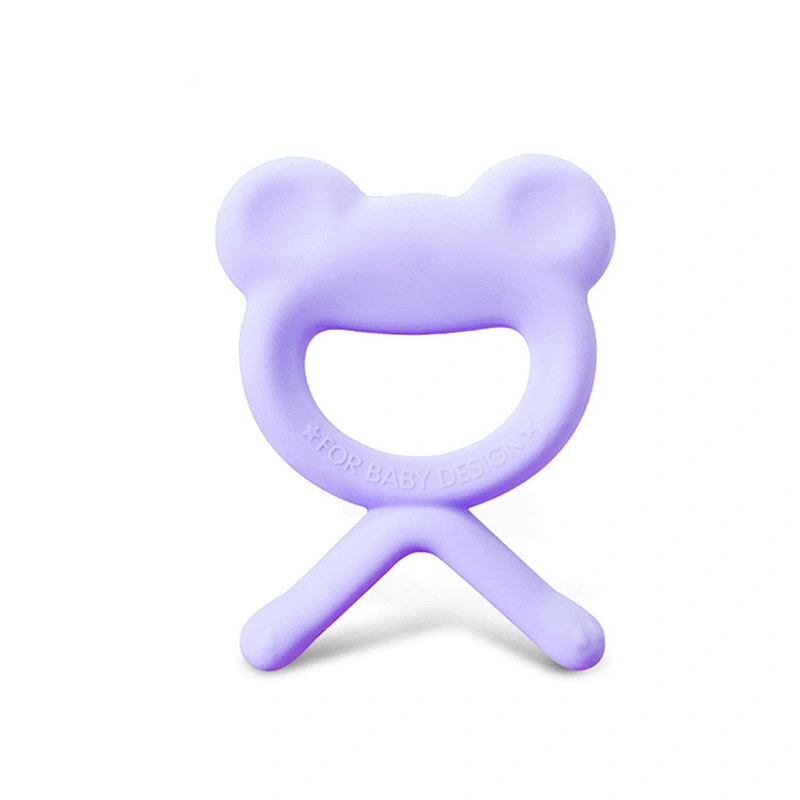 New fashion wood animal baby teether safety child teeth toys silicone OEM Factory