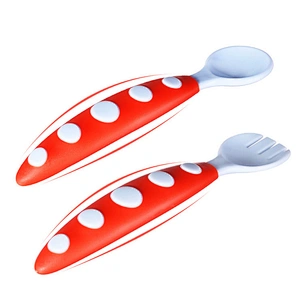 factory wholesale  kids travel pp material tuning set spoon fork set baby
