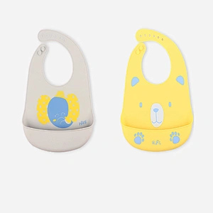 2020 OEM/ODM waterproof foldable easy to clean and carry baby bib food grade silicone for feeding
