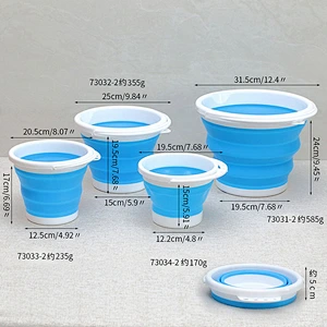 2020 customize high quality Leakproof portable foldable silicone water bucket with custom logo