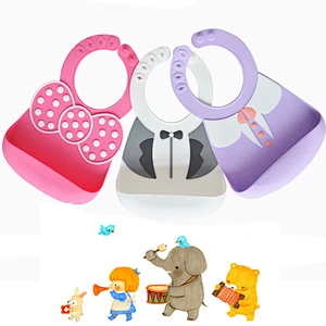 Waterproof Case Food Grade Silicone Baby Bandana Drool Bibs For Children