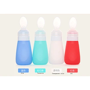 2020 new eco-friendly FDA-certified food grade silicone extruded food supplement bottle set for baby for feeding