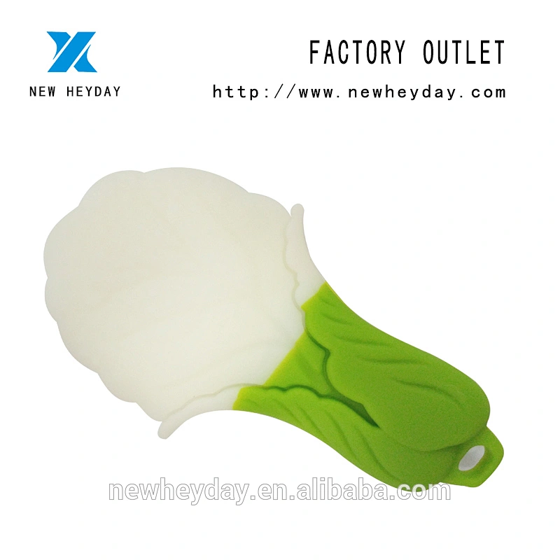 Silicone Safty vegetable white cabbage shaped pet toy teether