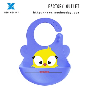 Cartoon animals Food Grade silicone Baby bib