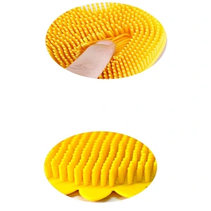 Multifunctional health safe soft silicone shampoo  brush for baby for bath