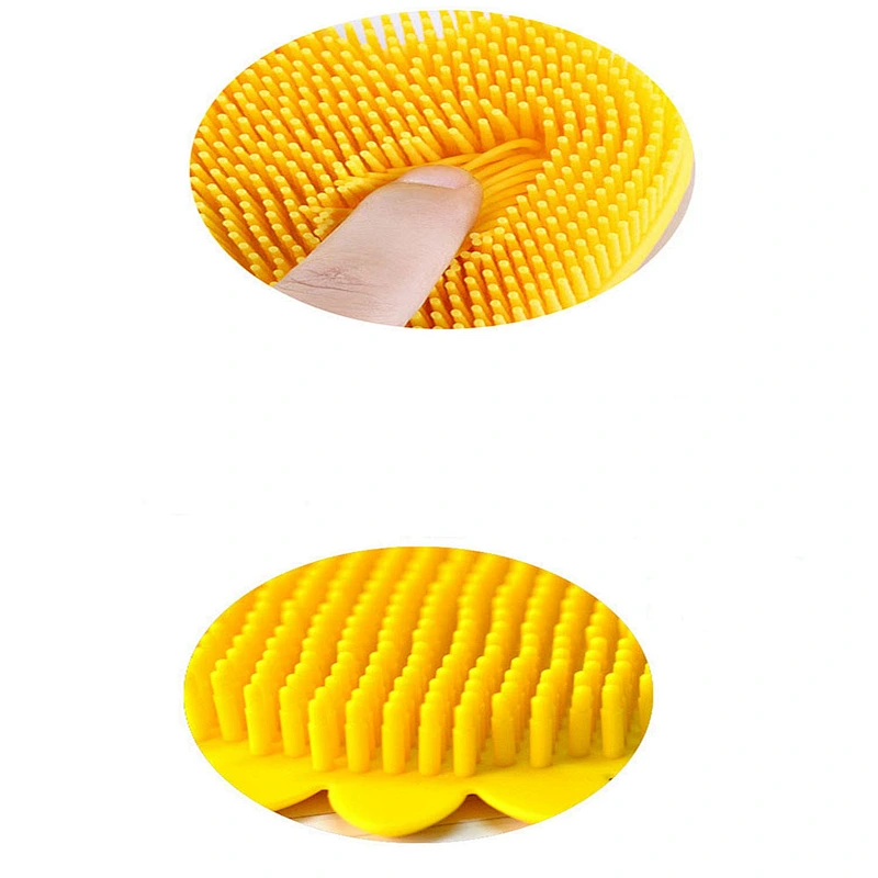 Multifunctional health safe soft silicone shampoo  brush for baby for bath