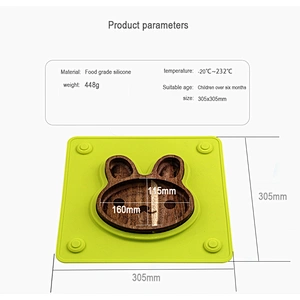 High density children silicone placemat child tray bunny good price
