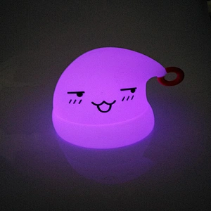 custom promotional gifts cheap colorful LED  silicone snowman light for baby for sleeping
