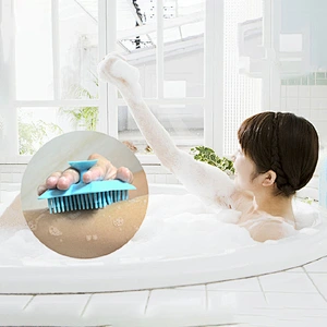 Baby massaging Silicone Shampoo  Brush Shower Body Bath  facial cleanser  hair  brush Infant Massage Brushes