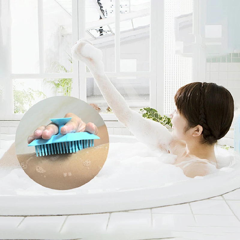 Baby massaging Silicone Shampoo  Brush Shower Body Bath  facial cleanser  hair  brush Infant Massage Brushes