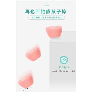 2020 healthy  elastic temperature resistance anti-throw silicone bowl for  children for eating