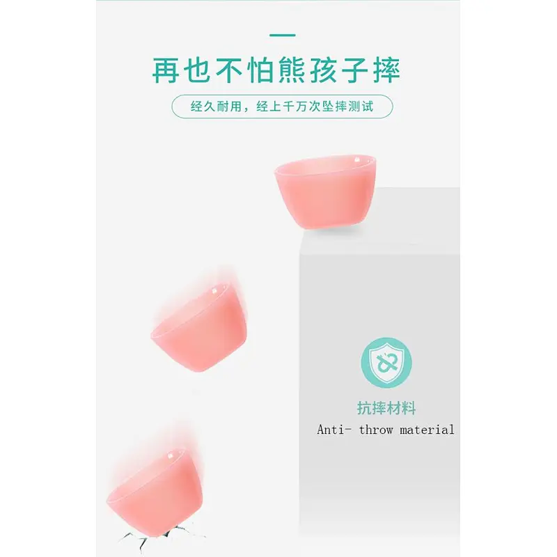 2020 healthy  elastic temperature resistance anti-throw silicone bowl for  children for eating