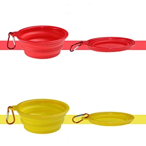 2020 Amazon selling high quality TPE folding portable silicone pet bowl dog bowl for pet