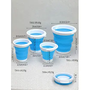 2020 High and low temperature resistance Leakproof portable foldable silicone Beach toy bucket for kids for play