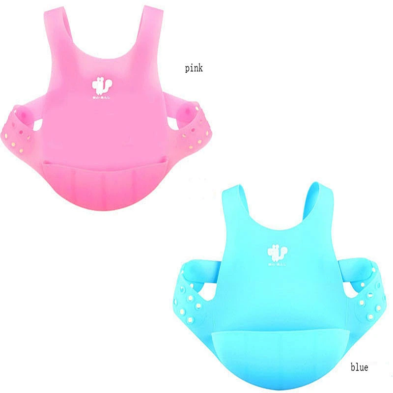 2020 BPA free waterproof foldable easy to clean durable baby silicone bib for the boys and girls for feeding