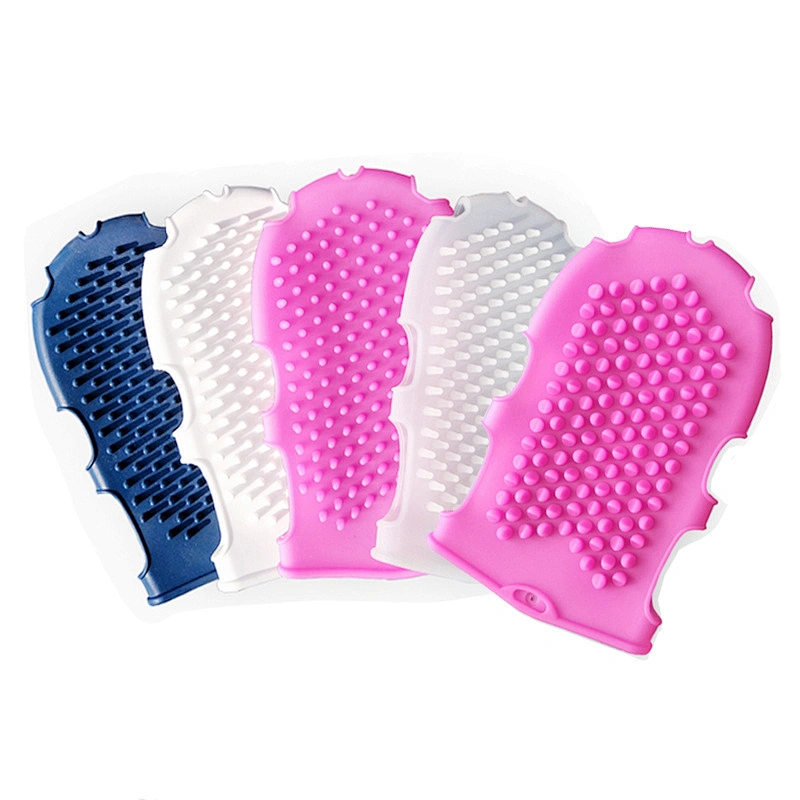 silicone bath glove  brush face cleaning silicone brush pet glove brush