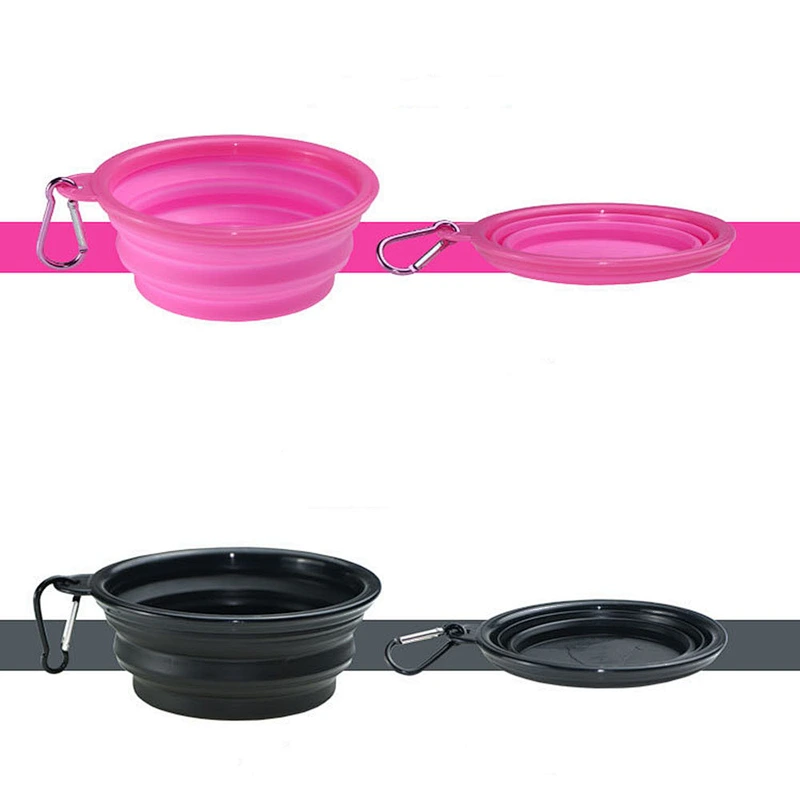 2020 Amazon selling high quality TPE folding portable silicone pet bowl dog bowl for pet