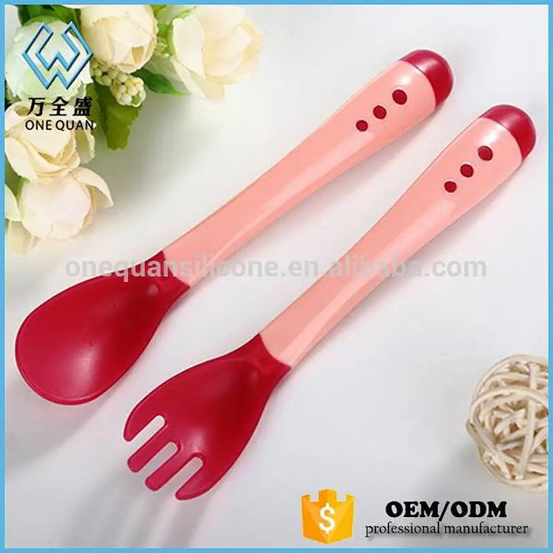 factory custom wholesale Baby thermal  eating bottle spoon  thermo