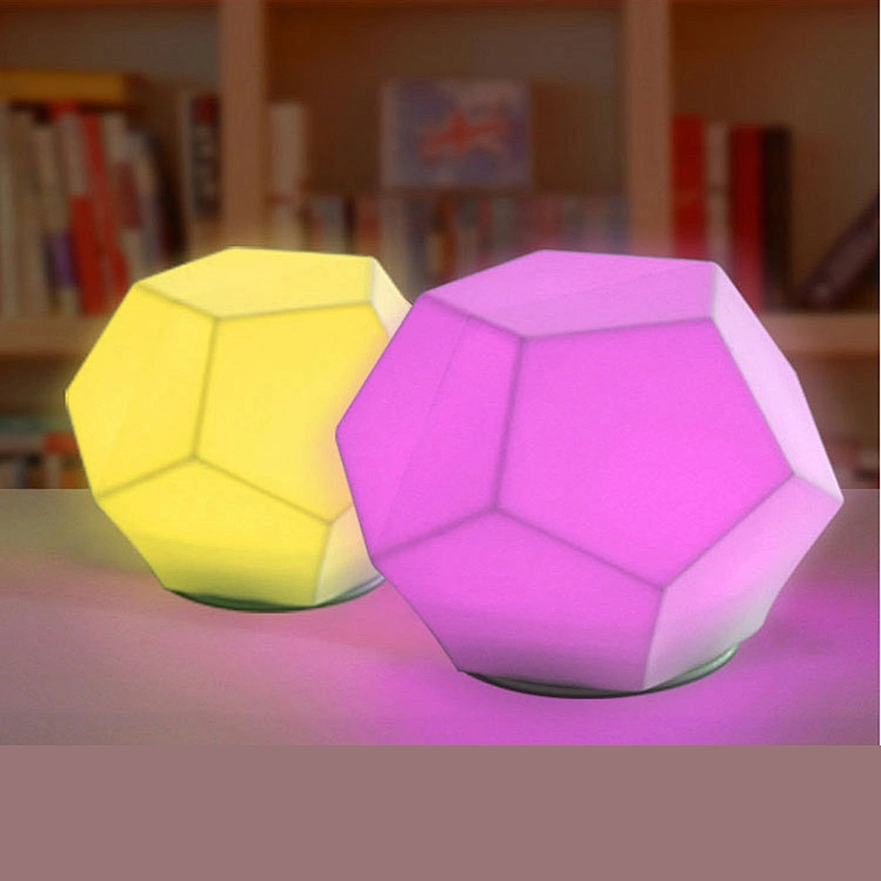 waterproof lightweight cute colorful water cube silicone night light charging  for baby for sleeping
