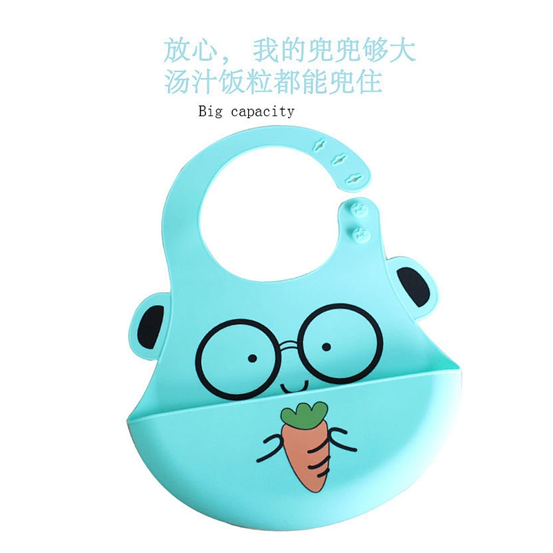 2020 New design custom printed disposable eco-friendly waterproof silicone rubber baby's bibs for feeding
