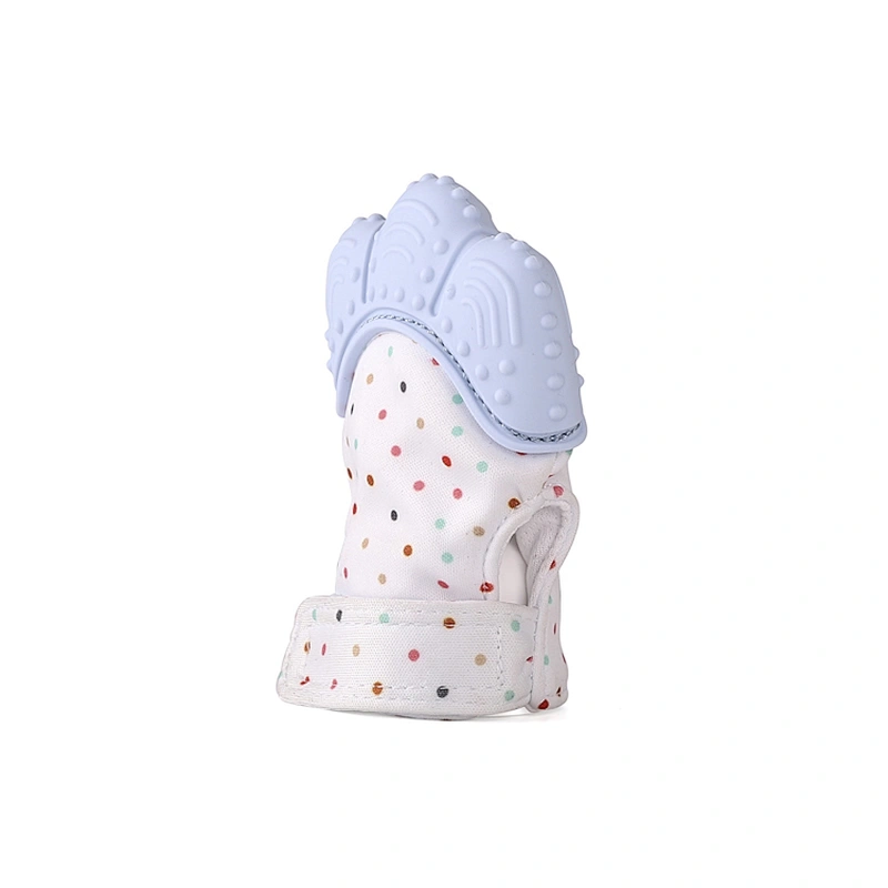 Luxury mitten teether food grade silicon self soothing stand on hand glove baby pacifier for infants Competitive Price