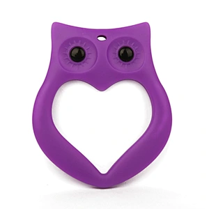 custom Food grade  silicone owl soft toy  teether CPC certification