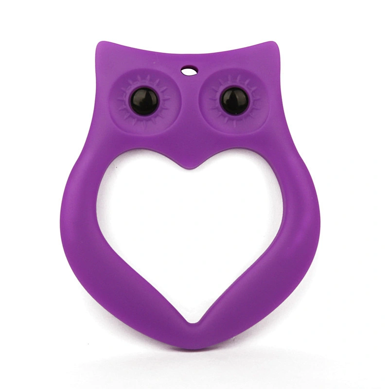 custom Food grade  silicone owl soft toy  teether CPC certification