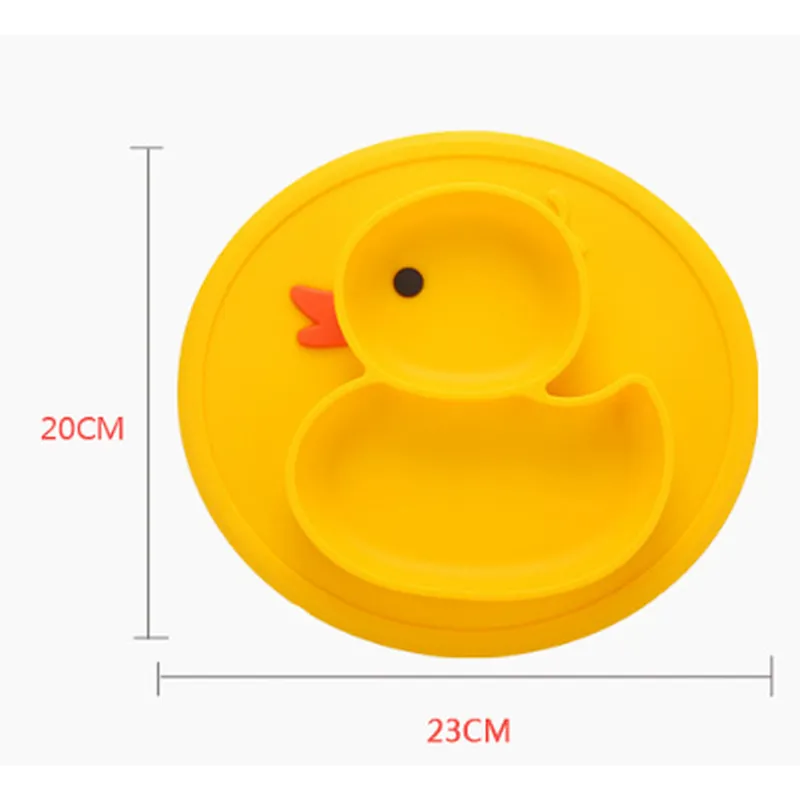 custom Heat-Resistant 100% Food Grade Silicone Baby Plate suction baby plate