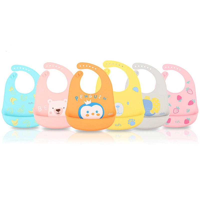 2020 OEM/ODM waterproof foldable easy to clean and carry baby bib food grade silicone for feeding