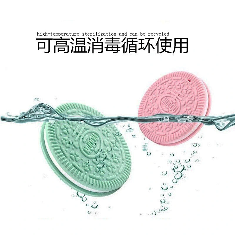 2020 Amazon top sellers soft healthy BPA free food-grade silicone biscuit shaped teether for baby for feediing