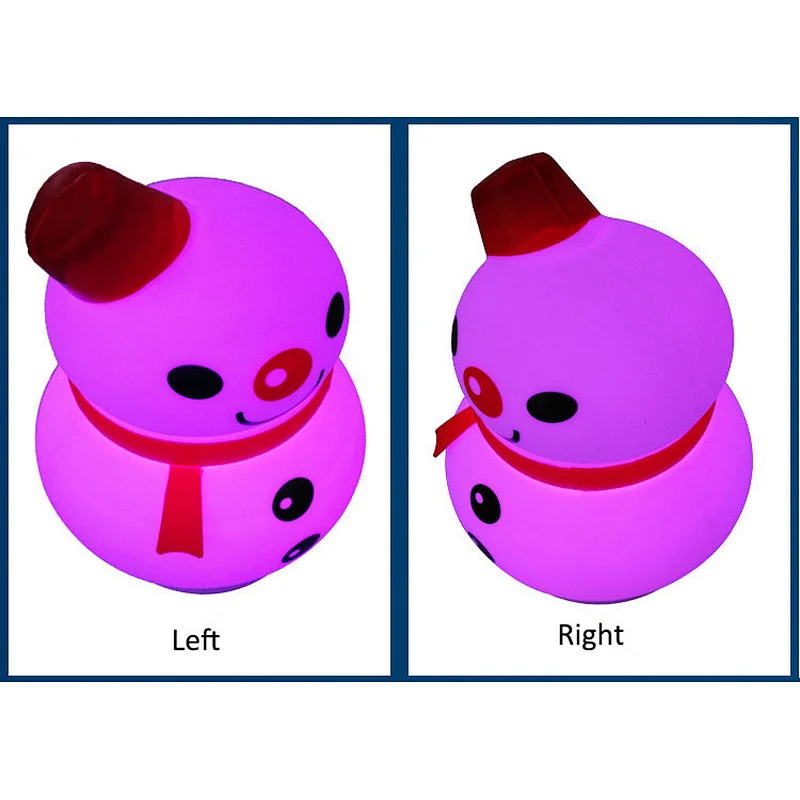 Hot selling colorful christmas light silicone night light charging  for baby for sleeping
