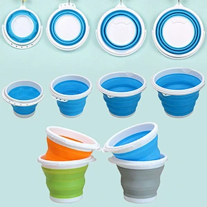 2020 Amazon top seller multifunctional portable folding bucket silicone bucket for mother for cooking