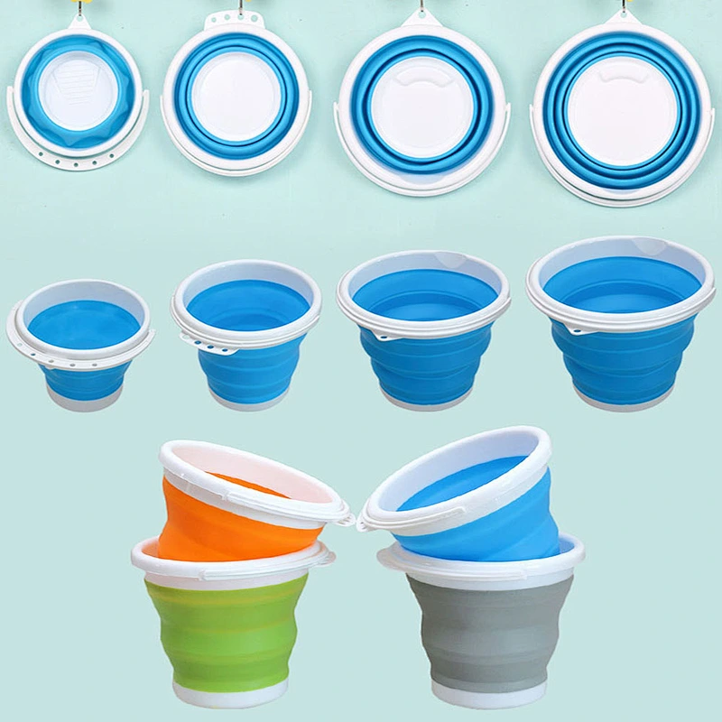 2020 Amazon top seller multifunctional portable folding bucket silicone bucket for mother for cooking