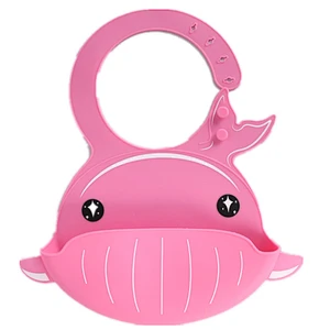 Hot selling 3d organic silicone baby printed bibs with sea animal shape