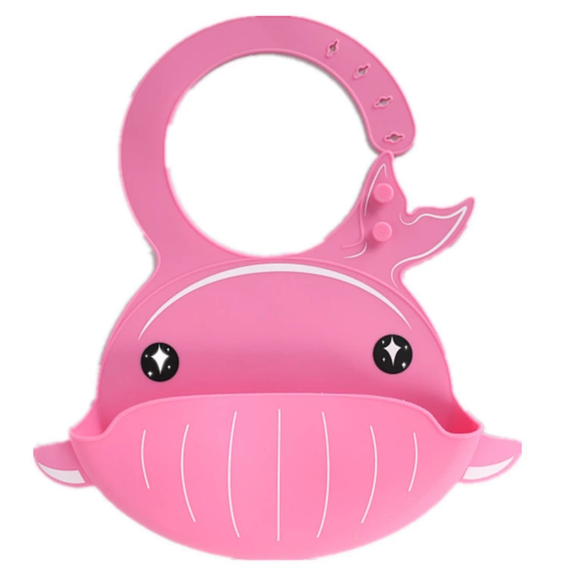 Hot selling 3d organic silicone baby printed bibs with sea animal shape