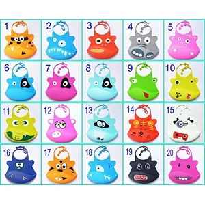 2020 waterproof FDA Soft Baby Bib Easily Clean Silicone Bibs