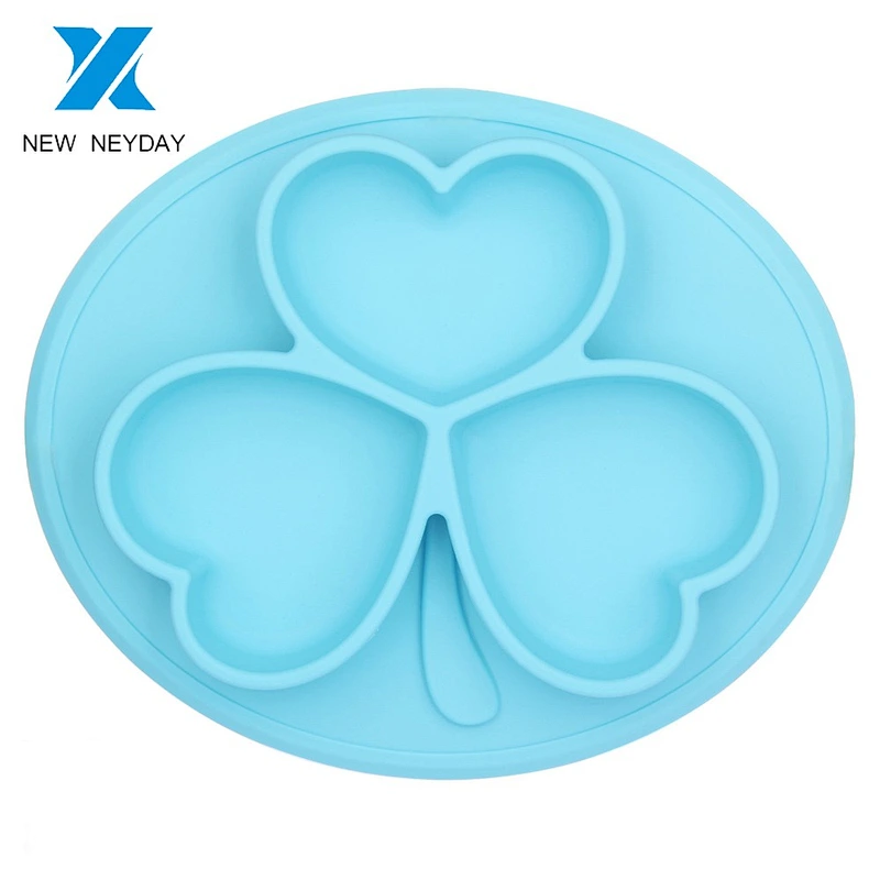 Wholesale Amazon hot selling food grade healthy hot dinner  silicone suction baby dinner  plate