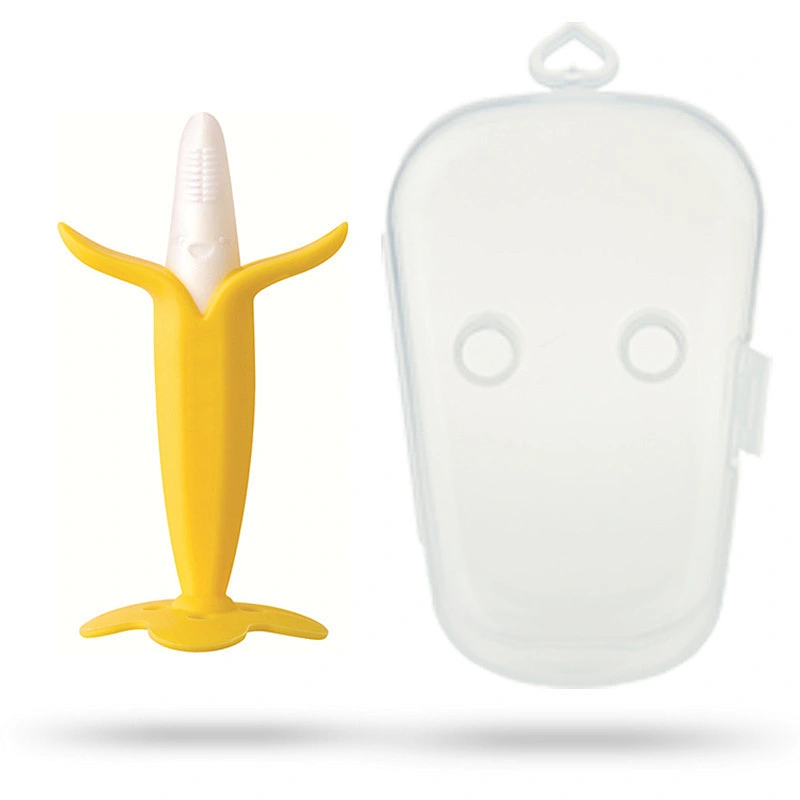 Food grade  soft baby finger silicone baby training toothbrush