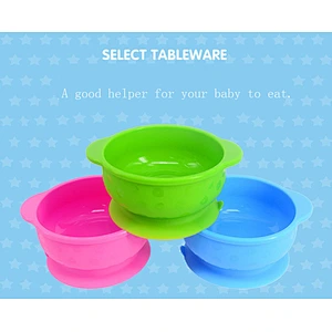 2020 OEM/ODM easy to clean non-deformable anti-drop food grade silicone sucker bowl for baby for feeding