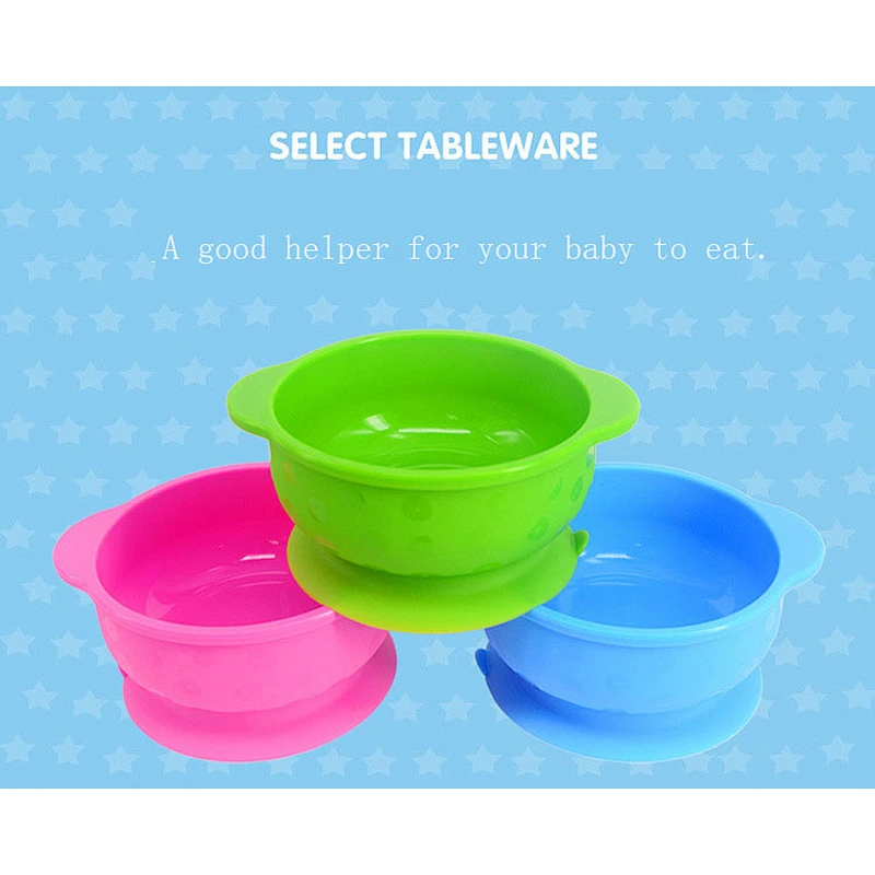 2020 OEM/ODM easy to clean non-deformable anti-drop food grade silicone sucker bowl for baby for feeding