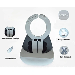 Waterproof Case Food Grade Silicone Baby Bandana Drool Bibs For Children