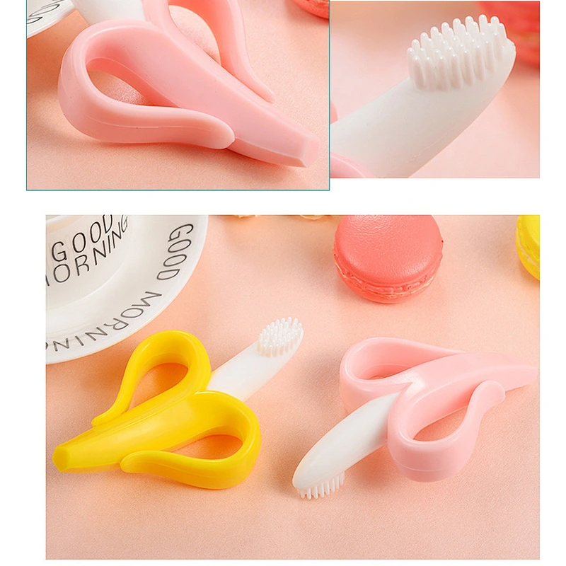 BPA FREE Funny cute safe food-grade silicone banana baby teether for Baby for feeding