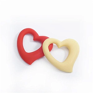 Free Samples food grade new design silicone heart teether
